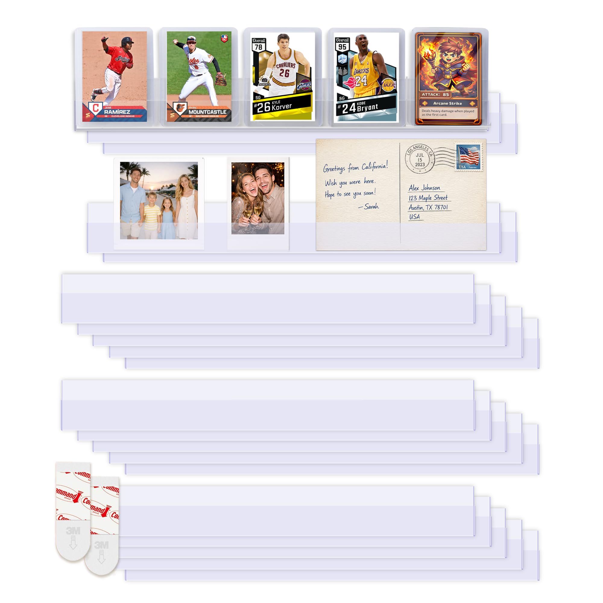 Tapeera Lot de 20 Vitrines Murales Pet – Jusqu’à 120 Cartes sous Pochette ou Toploader – Compatible Cartes Pokémon & TCG – Présentoir et Cadre Vitrine pour Collection Murale