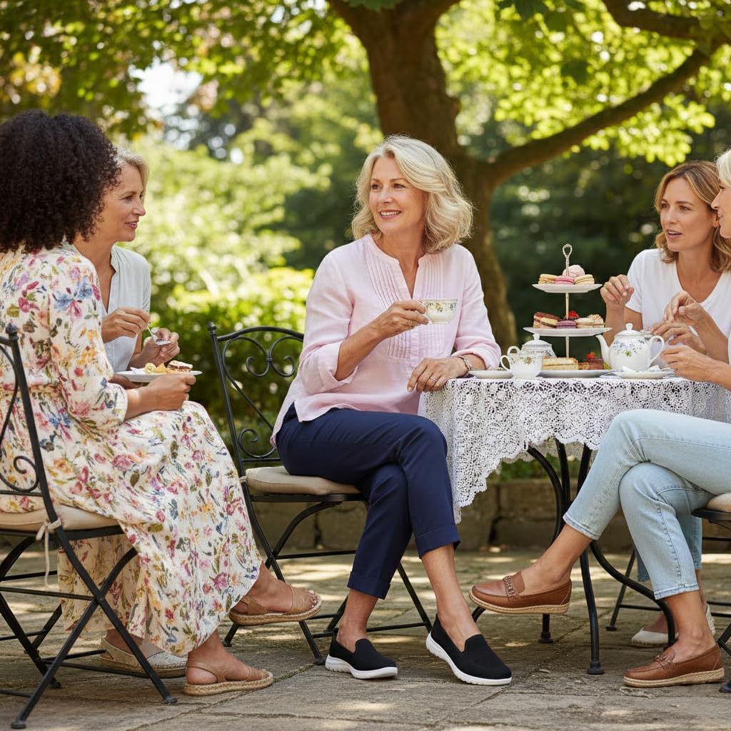 Buyrew Loafers for Women Comfort Slip On Walking Shoes Knit Dressy Comfortable Business Casual Work Flats - Image 2