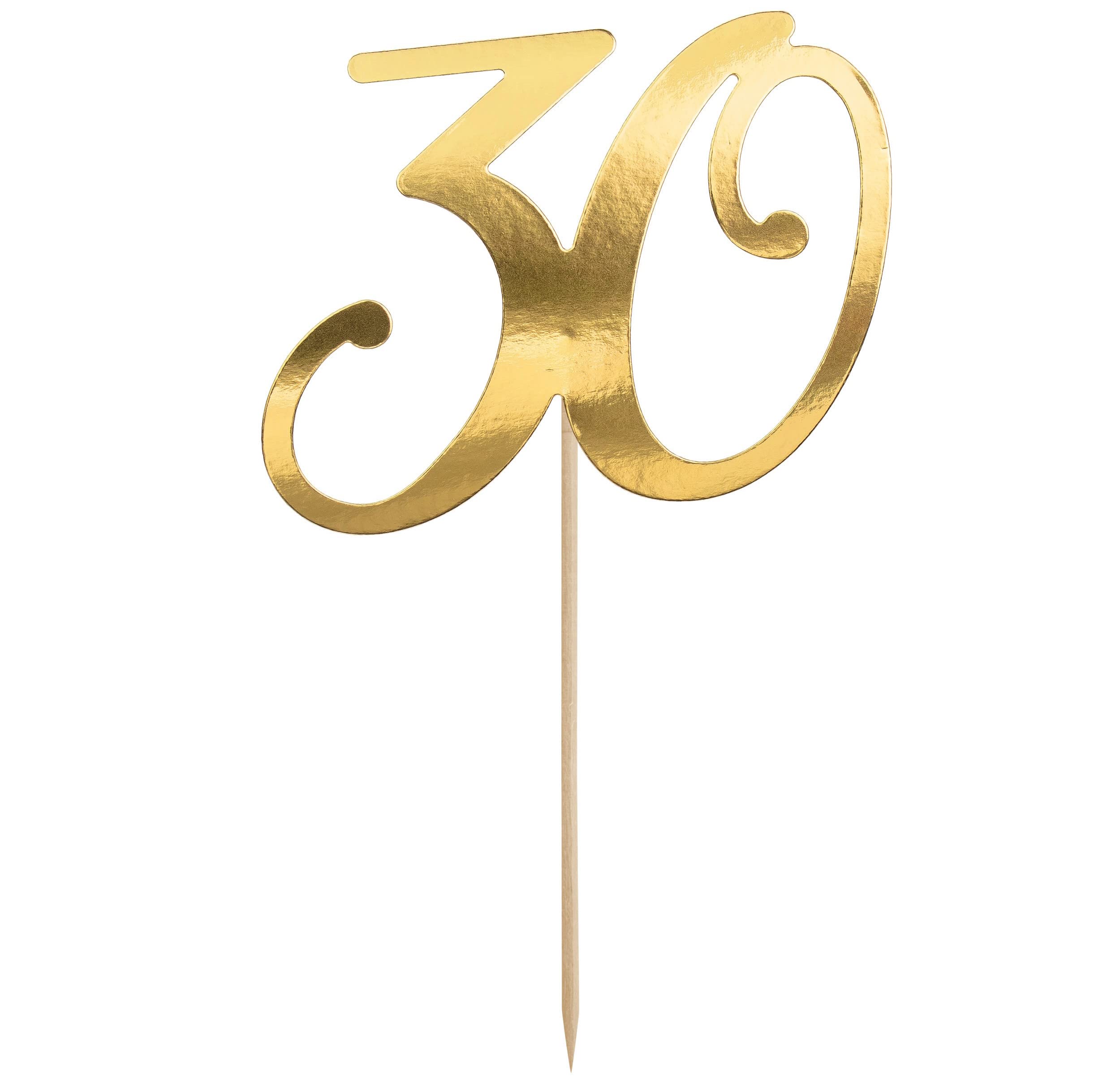 Kuchenstecker 30 Geburtstag Cake Topper 30 Made in EU Kuchenstecker Zahl 30 Kuchenaufsatz Kuchendeko 30. Geburtstag Männer Frauen
