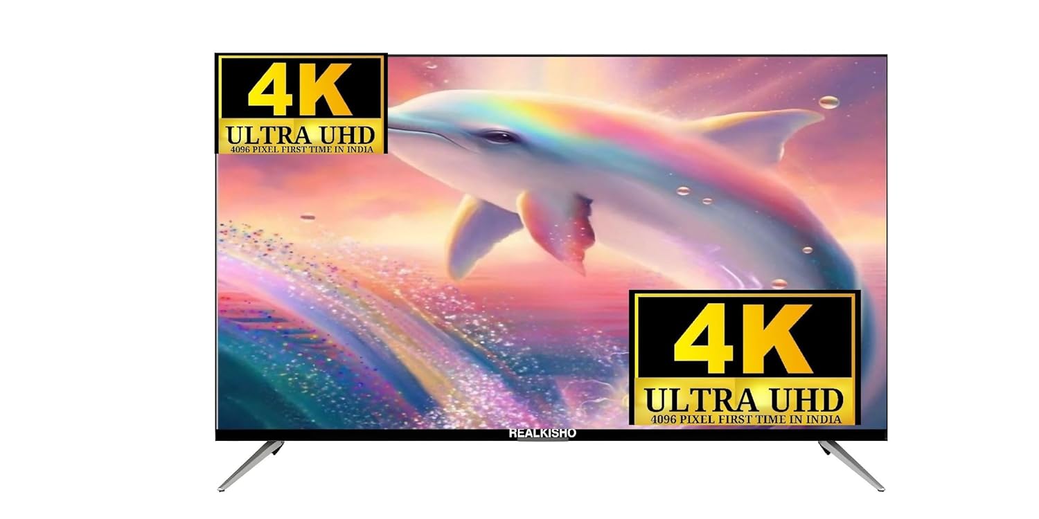 REALKISHO (43 inches) 110 (cm) Smart 4k Ultra hd Smart Bluetooth Remote flamboy rk19m Series (First time in India) REALKISHO (43 inches) 110 (cm) Smart 4k Ultra hd Smart Bluetooth Remote flamboy rk19m Series (First time in India)