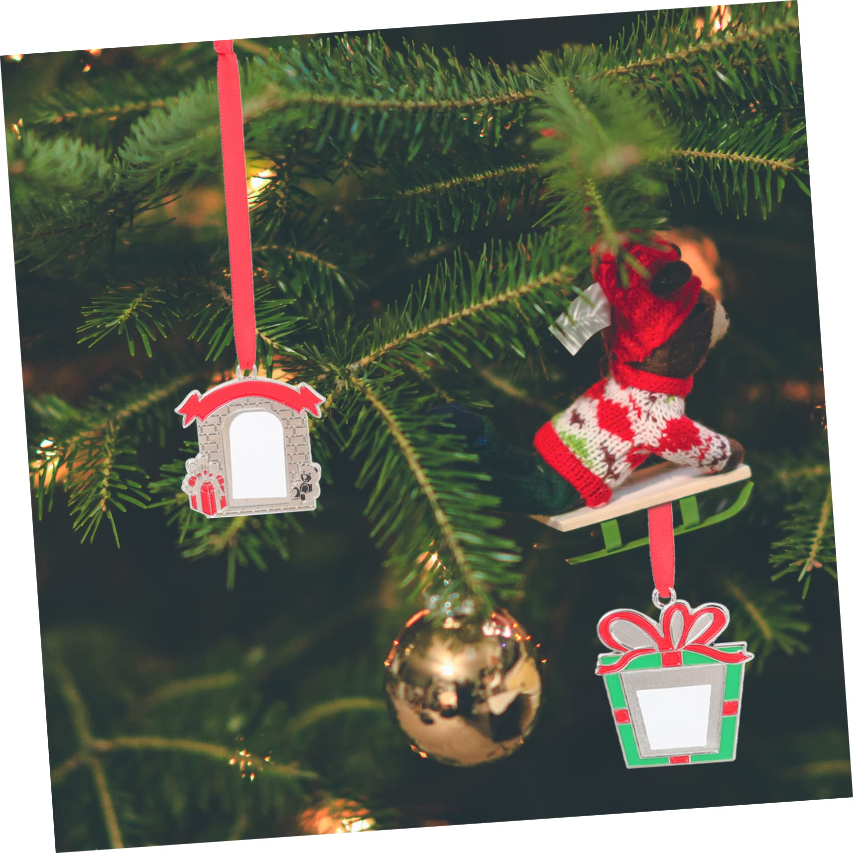 TOPBATHY 16 STK Christbaumschmuck Weihnachtsdekoration Sublimationsanhänger Personalisierter Weihnachtsschmuck Weihnachts-Layout-Requisite Sublimationsrohlinge
