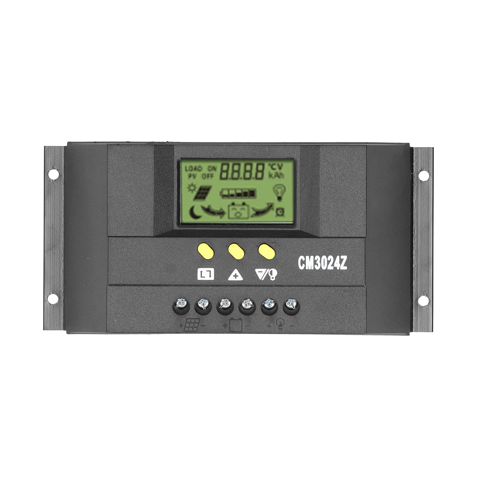 PWM Solarchargeregler 12V 24V 30A mit LCD-Anzeige Automatische Spannungserkennung Mehrfachschutz für Solaranlagen Laderegler mit Intelligenter Technologie