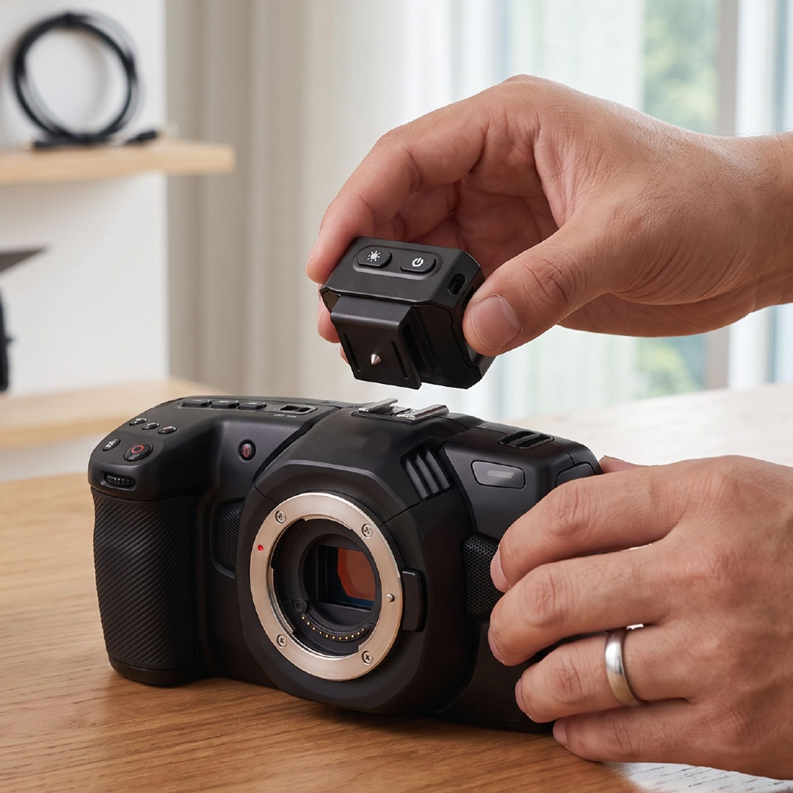 Bewinner Aluminum Camera Flashlight, Portable & Compact (BLACK) | Luce di riempimento 6500K, luminosità regolabile, ricarica rapida di tipo C, compatibile con molte fotocamere