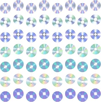 8PCS 90s Party Hanging Decorations, Retro CD Music Theme Paper Hanging Garland Ceiling Decorations for 1990s 2000s Y2k Birthday Party Supplies