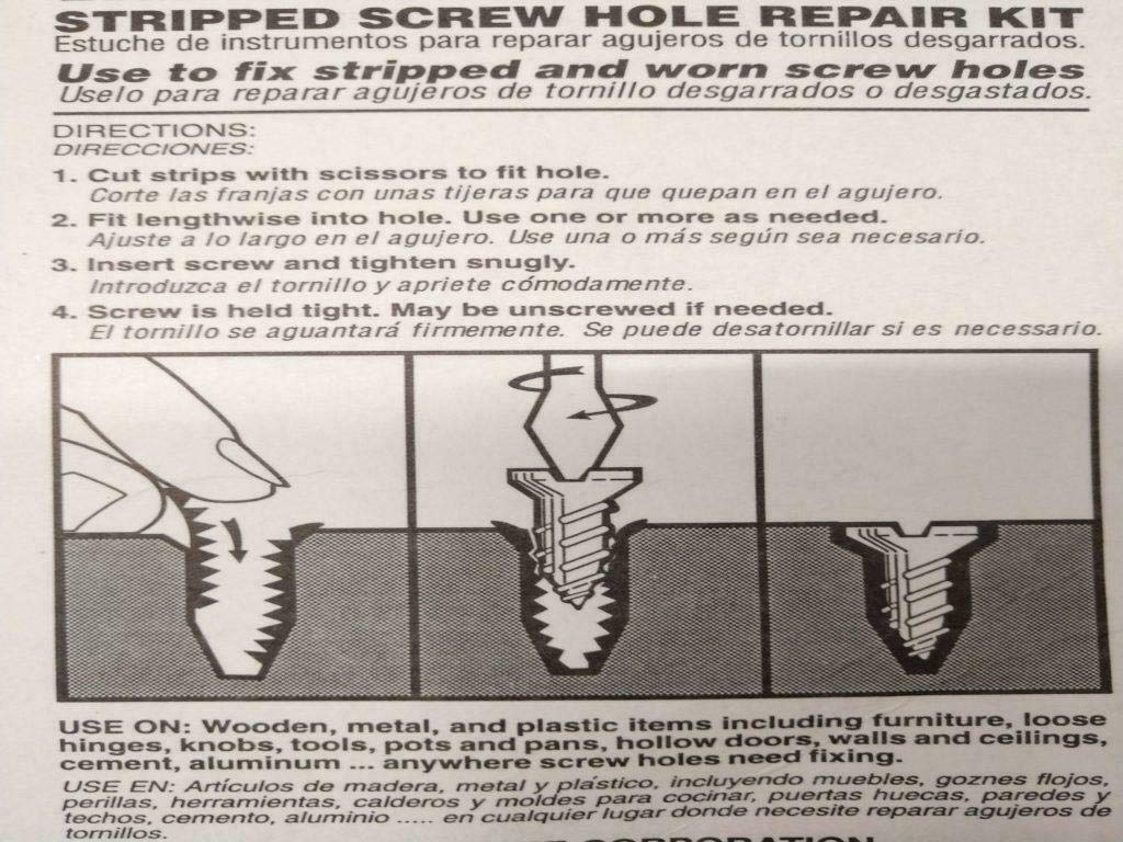 2498 Mr. Grip Screw Hole Repair Kit,Steel,Pack of 1