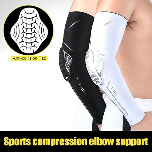 Miniatura 2 de Wonzone Coderas para hombre, mangas para brazos, protección UV, deportes, baloncesto, tirador, mangas de compresión de enfriamiento