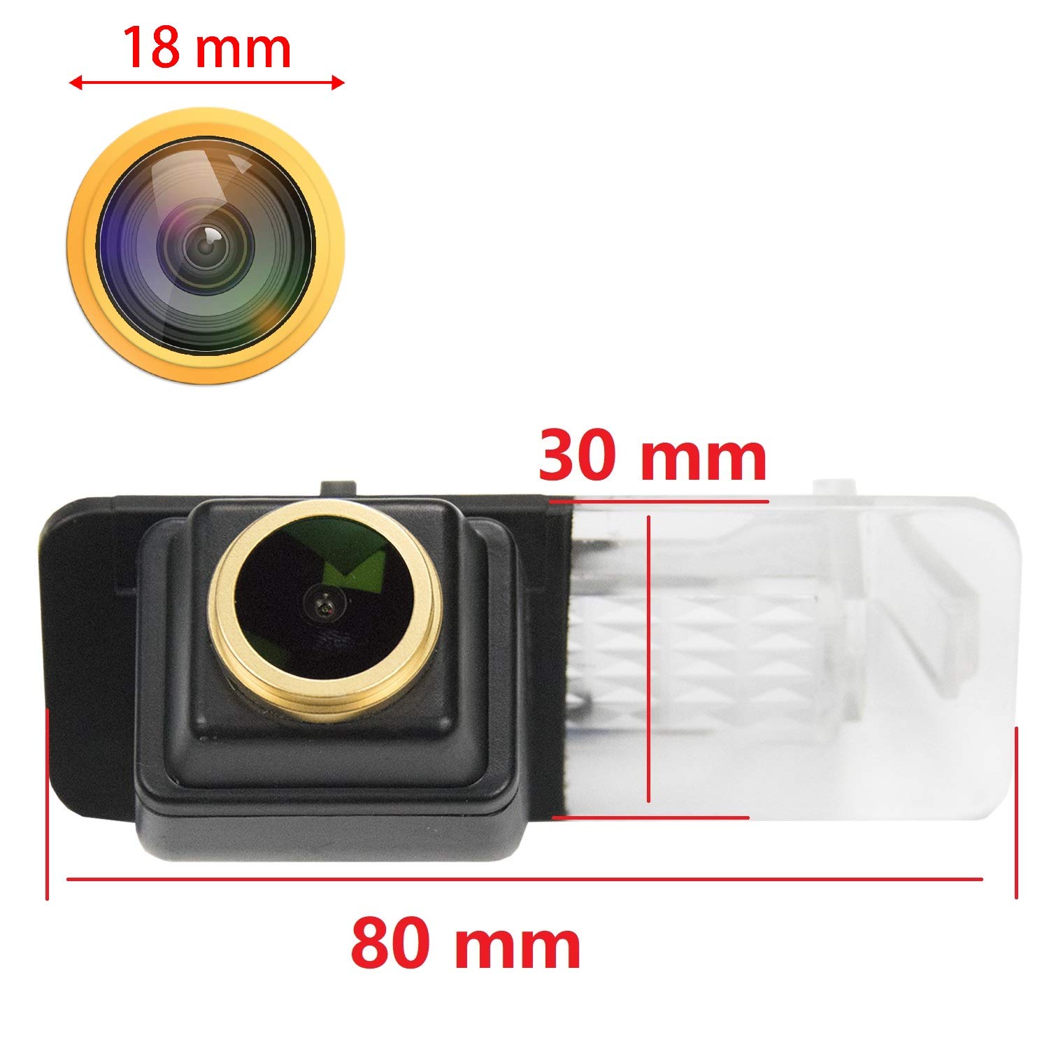 Telecamera Posteriore HD 720p Per Smart Fortwo 451 – CCD, Notturna, Impermeabile IP68, Grandangolo 150-170°, Facile Installazione - 4