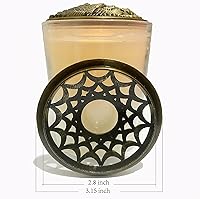 Vista 3 de Cubiertas para Velas Perfumadas con Estrellas Plateadas, Frascos Decorados, Tapas Pantallas Fundas, Prevenir el Contacto, Apoyan el Derretimiento