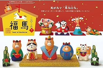 Amazon.co.jp: デコレ コンコンブル 馬だるま 馬だるま 約30×32×h38