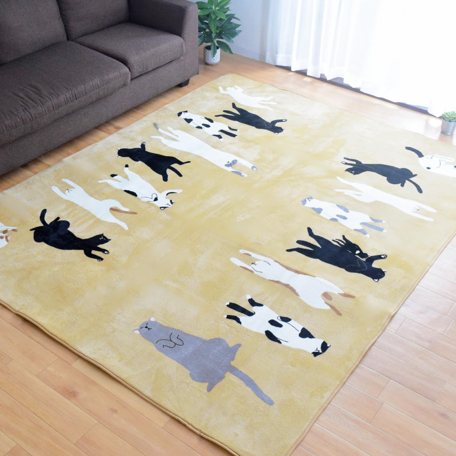 Amazon｜StorePocket ラグ 洗える ラグマット カーペット 猫 約200 