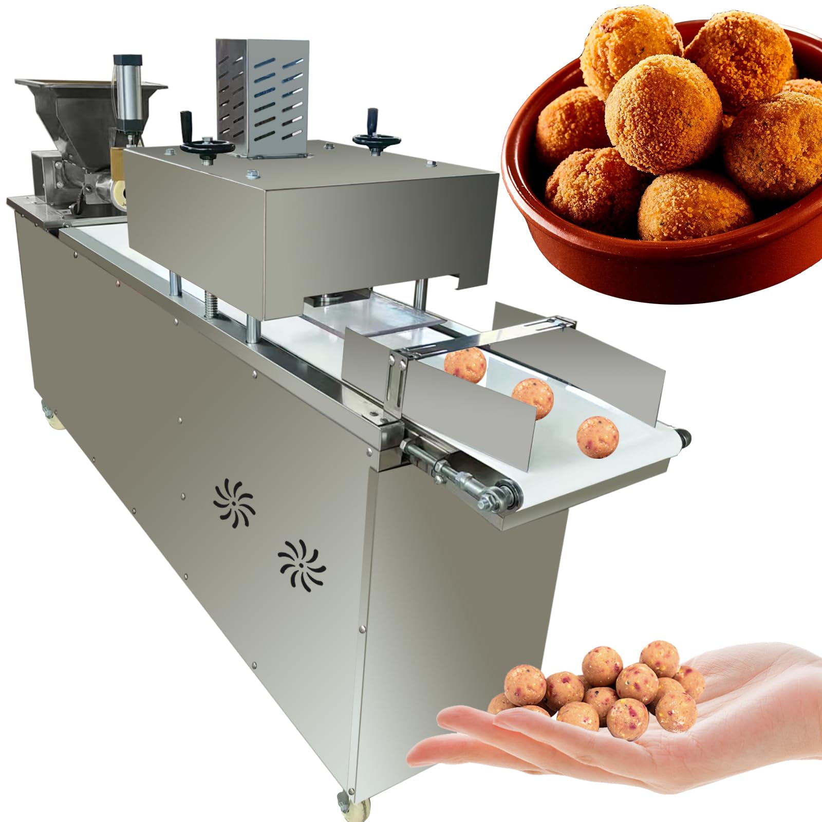 TXMACHINE Automatic Dough divider cutter rounder machine Bakery Dough roller machine max 2.75'' Dough Ball Maker pizza Ball Rounding Machine (220V, without non stick coating)