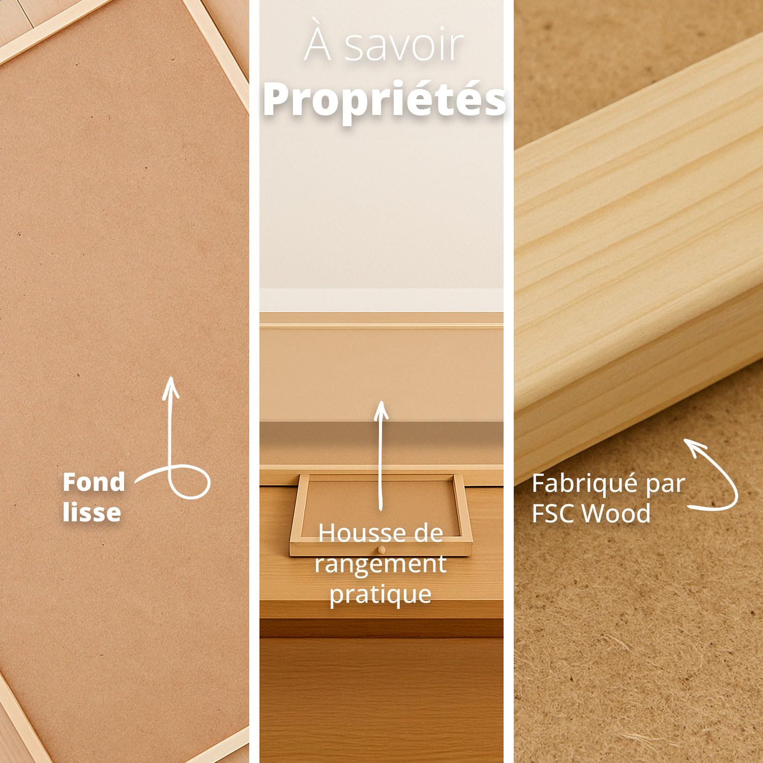 Planche Puzzle FLINQ Plateau Puzzle Bois 76x56 Cm – Table à Puzzle 1000