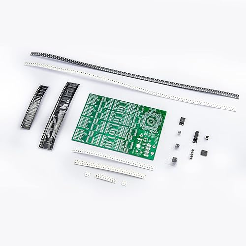 Aueabc Kits de prueba de soldadura de 300 componentes SMD de alta resistencia para tablero de práctica de concurso de habilidades para soldadura PCB