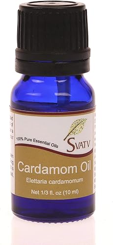Miniatura 9 de svatv Cardamomo (Elettaria cardamomum) aceite esencial 0.3fl oz (13oz). 100% Pure, sin diluir, grado Terapéutico