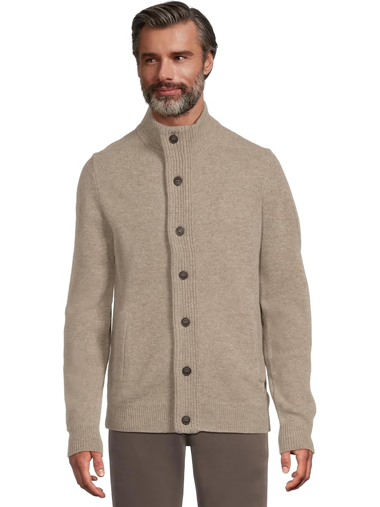 Taupe Barbour Barbour Essential Patch Zip Through Knitted Jumper