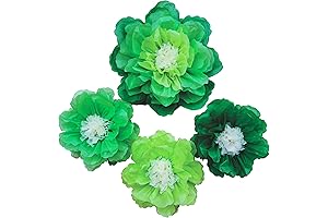 Large Green Paper Flowers for Wall Party Decoration
