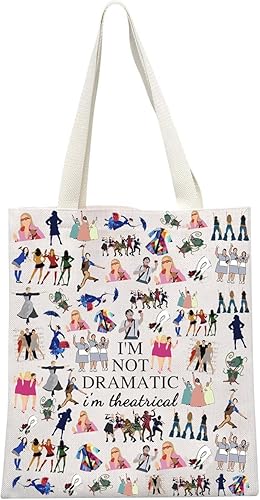 GJTIM Bolsa de teatro musical de Broadway I'm Not Dramatic I'm Theatrical Musical Theatre Gift West End Broadway con cremallera