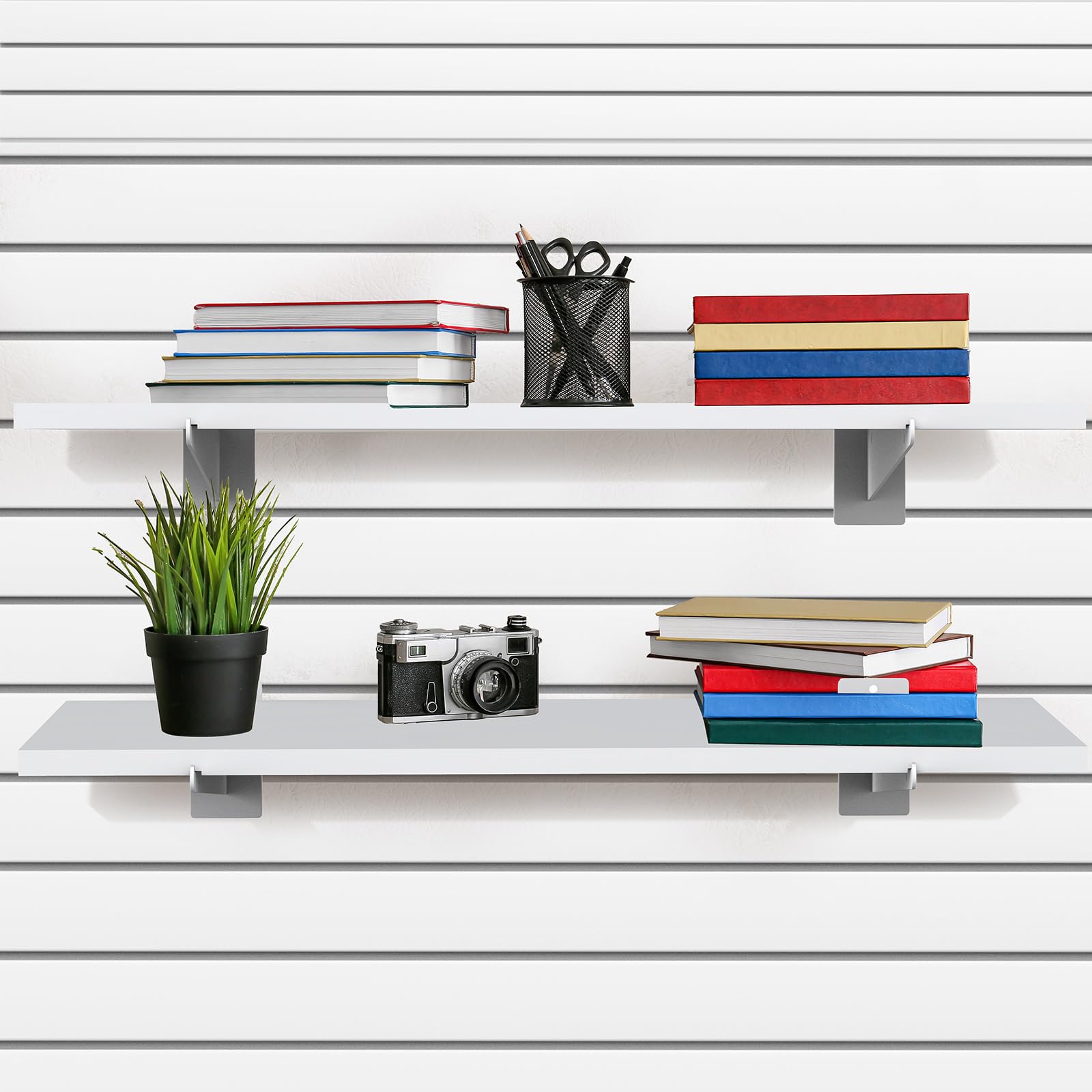 Amazon.com: Tcevily 3 Pack White Slatwall Shelf, 24