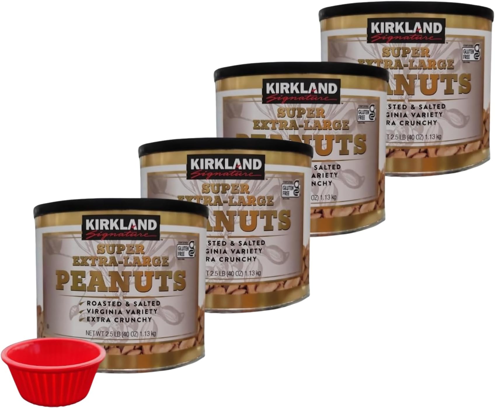 KING BUY BOX a cup 1 PCS Bundle With Super Large Peanuts, 2.5 lbs, 4 can compatible with Kirkland Signature