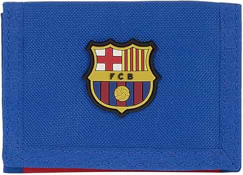 Portafoglio Ufficiale FC Barcelona - Portamonete Con Testiera, Blu Navy/Granata