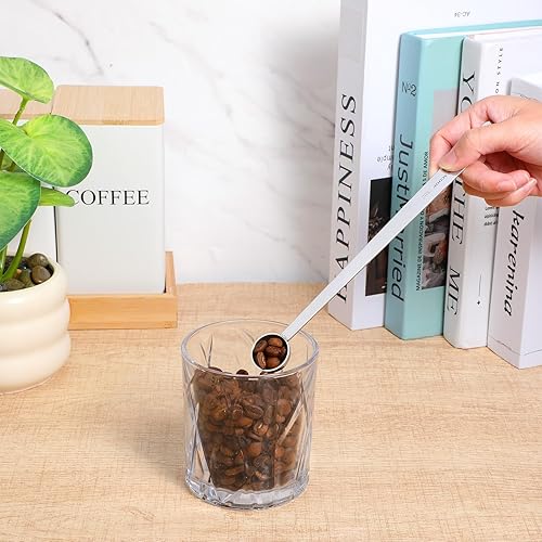 Miniatura 2 de Long Handle Measuring Spoon, 5ml Teaspoon Coffee Scoop Metal Table Spoons for Tea Milk Ice Cream Baking Cooking Dry Kitchen Gadgets