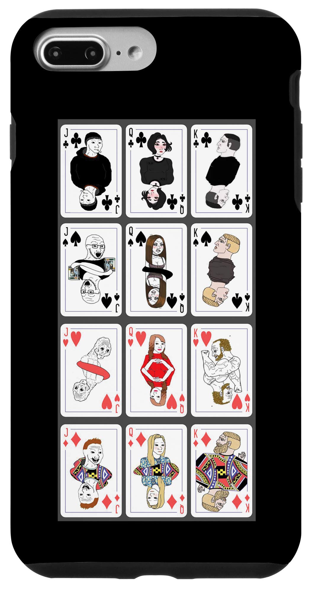 Amazon.com: iPhone 7 Plus/8 Plus Wojak Meme Playing Cards Case : Cell  Phones & Accessories
