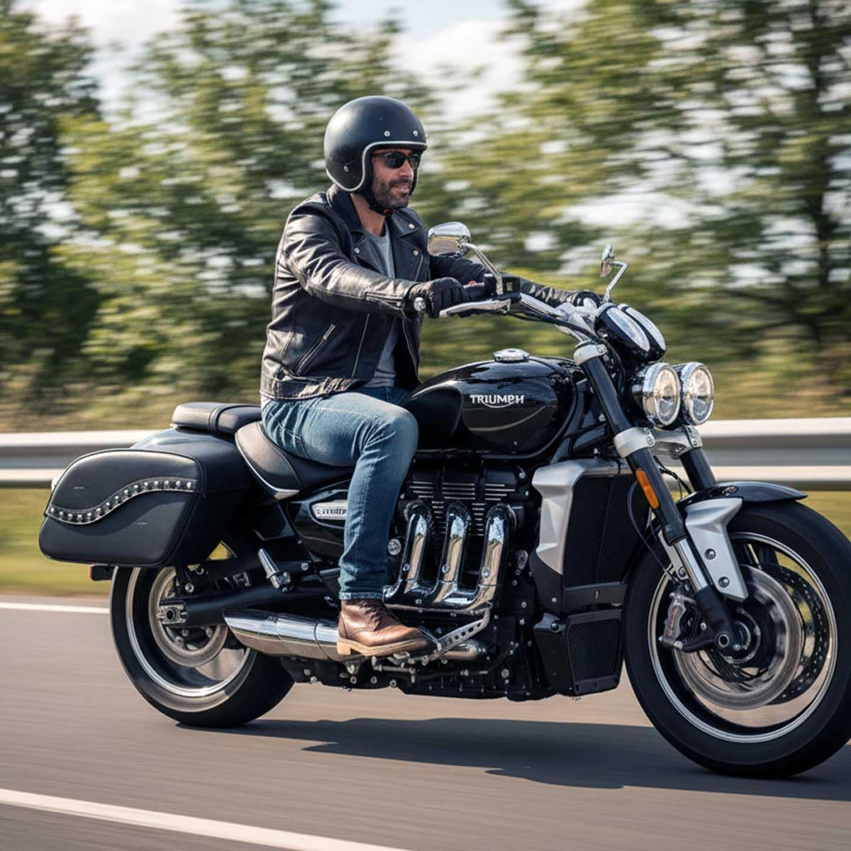 Milwaukee Leather SH646ZB Black Zip-Off PVC Studded Throw Over Motorcycle Saddlebags - One Size (SH646ZB-BLK-PCS)