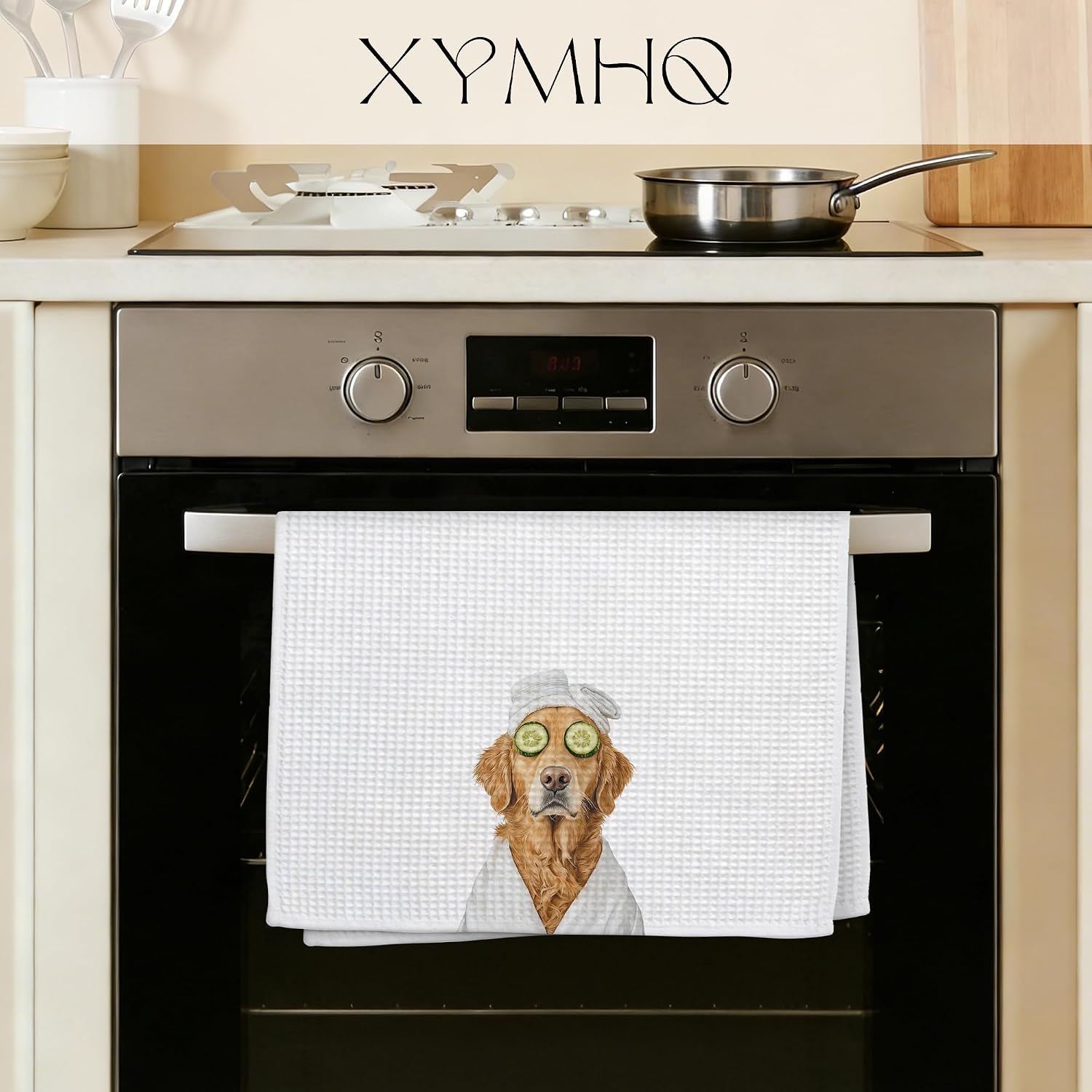 Funny Golden Retriever Gift Hand Towels for Bathroom Powder Room Spa, Gifts for Golden Retriever Lovers Women, Dog Mom Gifts Bathroom Hand Towels, 16x24 Inch image 2
