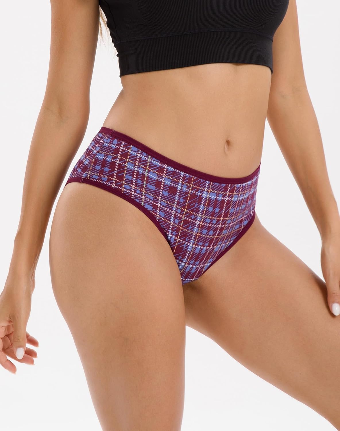 INNERSY Women's Underwear Cheeky Hipster Panties Breathable Cotton Panty 6-Pack - Image 3