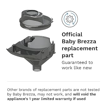 Baby Brezza Formula Pro Advanced Replacement Funnel & Cover, Grey