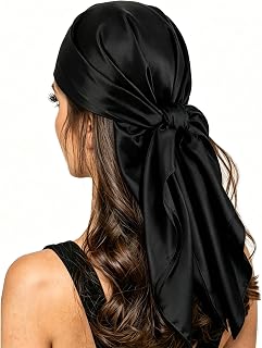 XuoAz 35 Inch Leopard Print Silk Head Scarf for Women Satin Hair Scarf Wrap Large Lightweight Bandana Neck Scarf