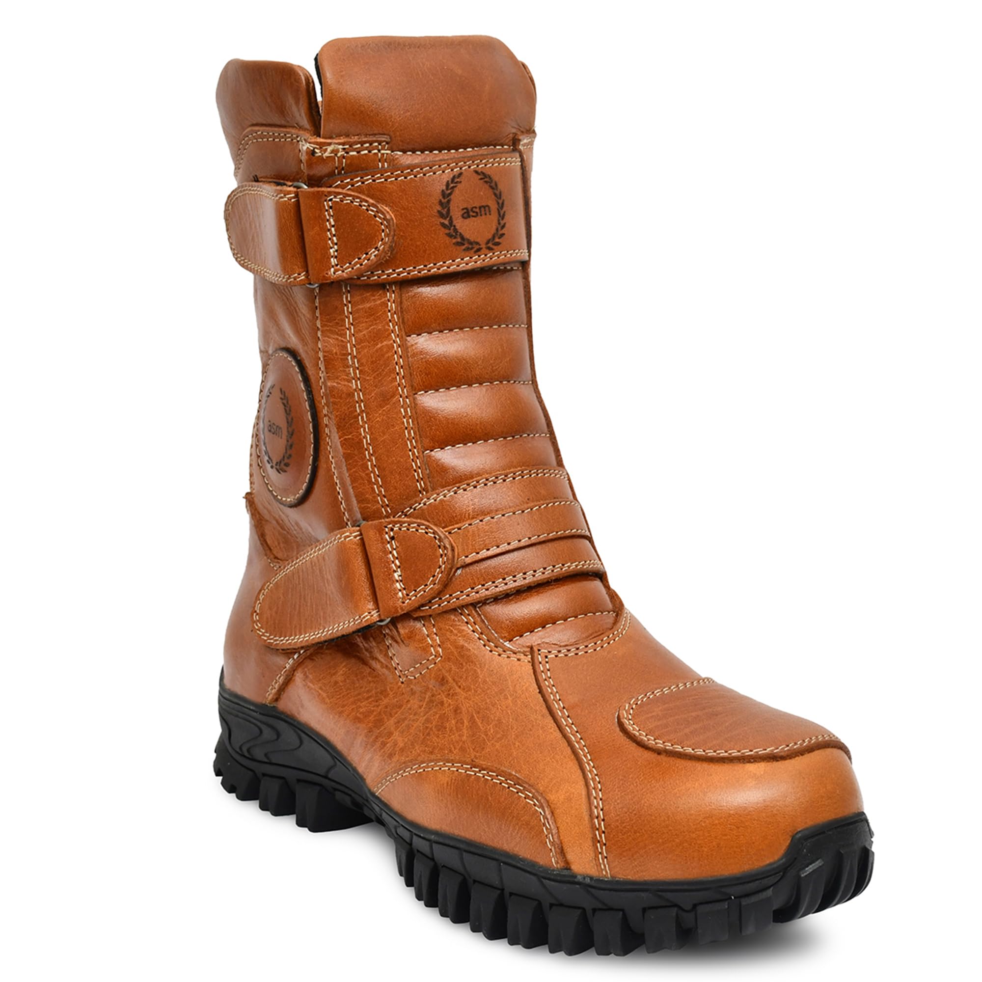 Biker Waterproof Boots with Steel Toe : High Ankle Leather Waterproof Boots for Men with Memory Foam Footpad & High Performance Rubber Sole. Article : 708Tan (8) (B0CJFYYXCM) Amazon Price History, Amazon Price Tracker