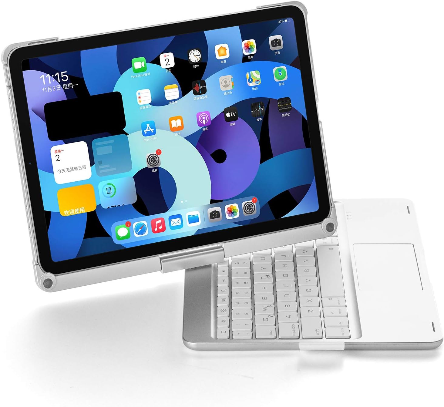 🛒 Flаѕh Sаlе IEGrow Compatible for Protective Keyboard Case iPad Air 4 10.9 Inch 2020 & iPad Pro11 2018,2020 with Touch Pad, Pencil Holder, 7 Colors LED Backlit, 360 Rotatable, 180 Flip