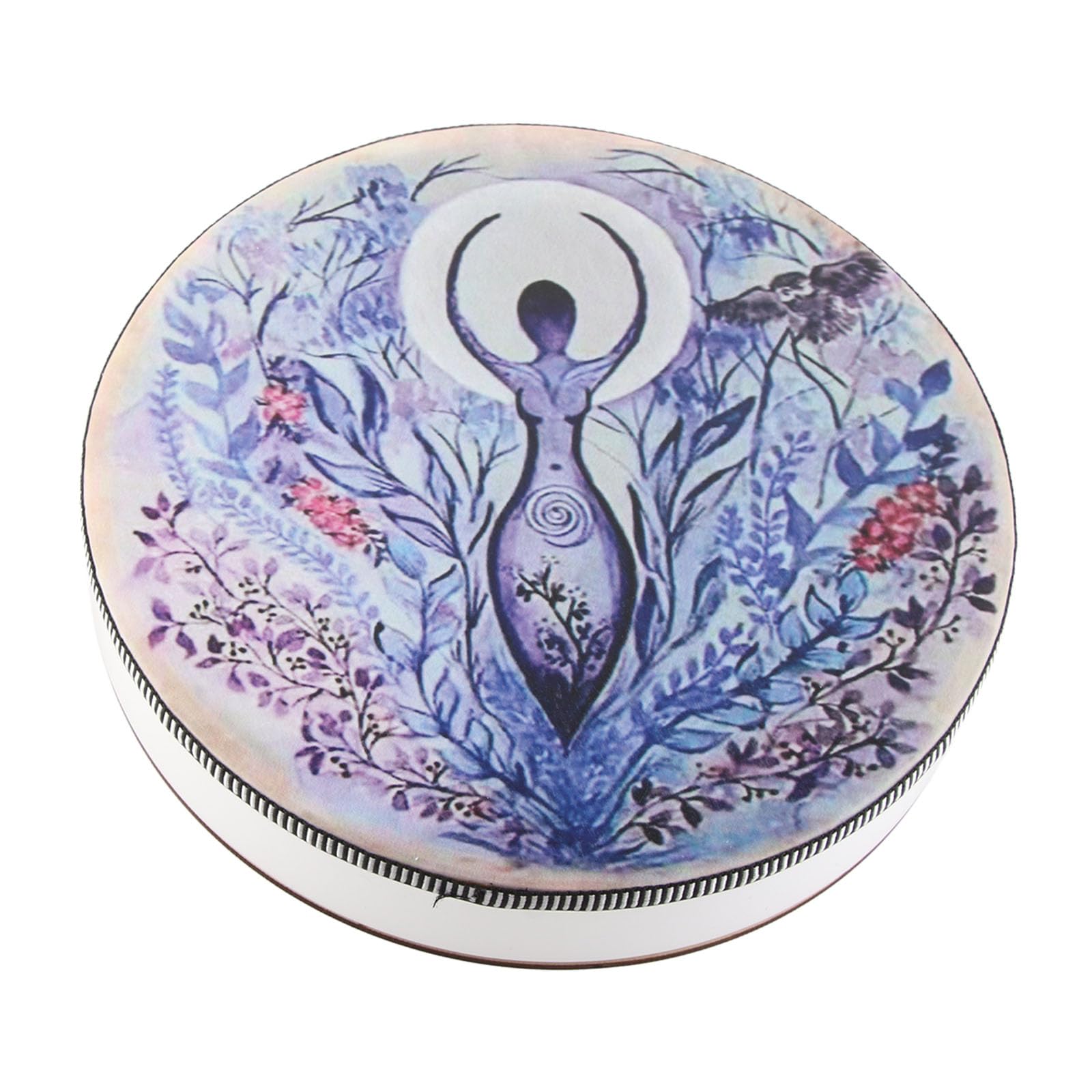 Tambour Chaman Cadeau Chaman Musique Sibérienne Salle de Tambour Faite à la Main Décoration Artisanale avec Bâton de Tambour Décoration D'intérieur Symbole de l'esprit du Tambour Sibérien(#1)