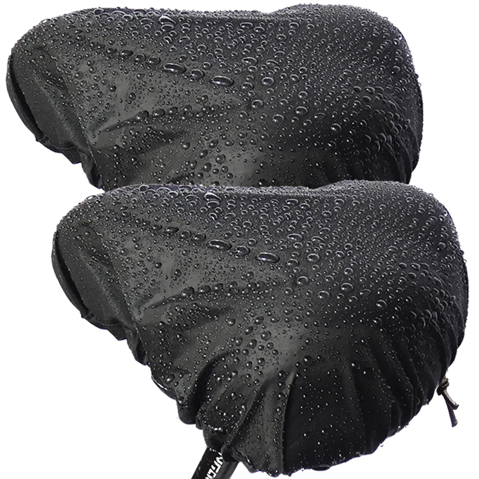 Waterproof Bicycle Seat Covers Dustproof Rainproof UV-Resistant and Windproof Easy to Install and Clean Reusable Suitable for Men’s and Women’s City Bike and Wide Seats(2pcs Black)