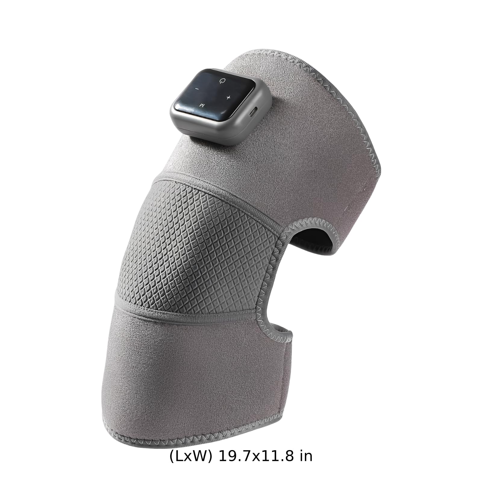 Beheizter Knie-Massager mit Touchscreen-Steuerung und 4 Heizstufen, kabelloser Heiz-Kniewärmer mit Vibration und Warmkompresse, für Knie, Schulter und Ellbogen, 50 x 30 cm, bequeme Passform