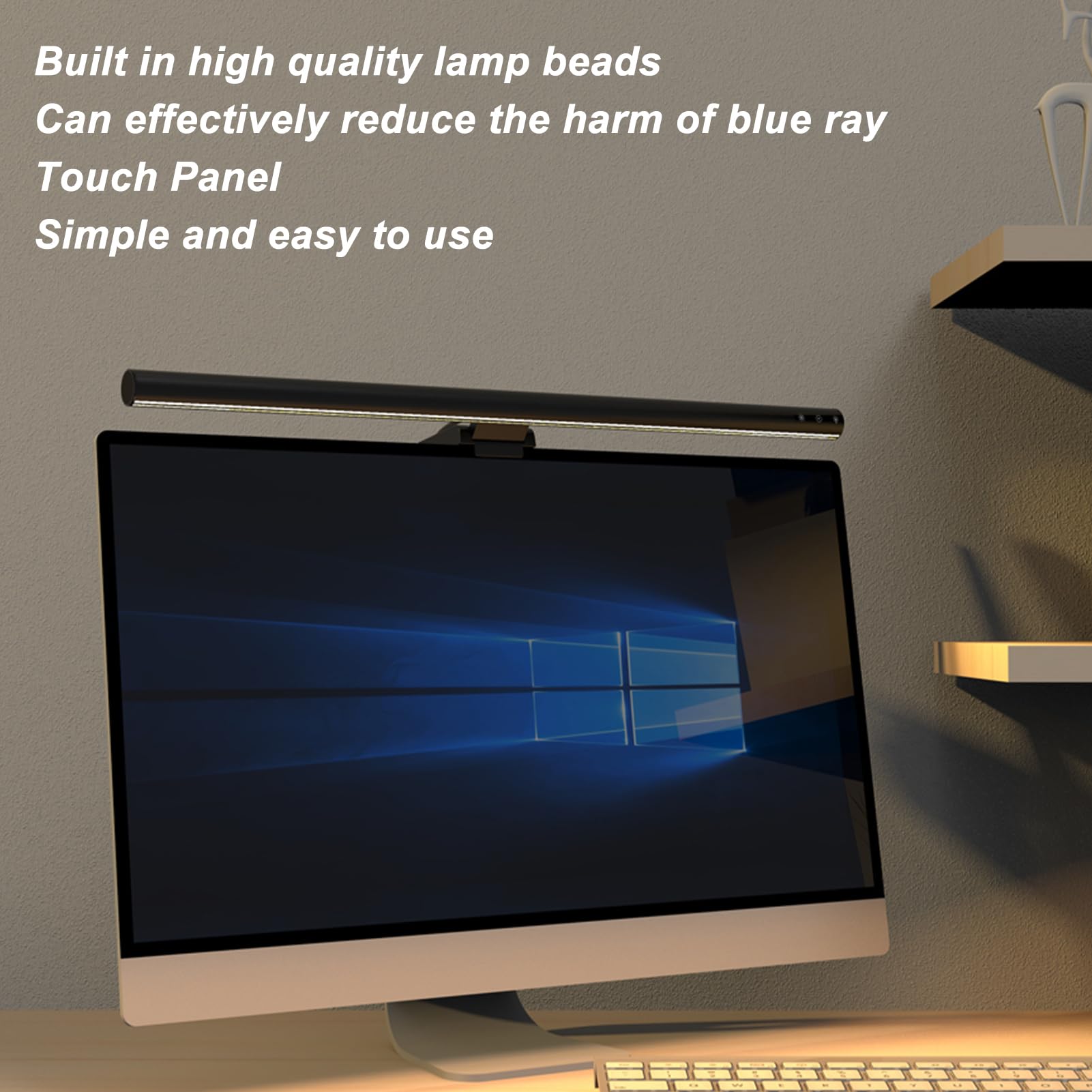 Barre Lumineuse, Lampe de Soin des Yeux D'ordinateur, Barre Lumineuse D'écran LED, Lumière D'écran D'ordinateur Alimentée par USB pour le Bureau, la Maison (300SA5)