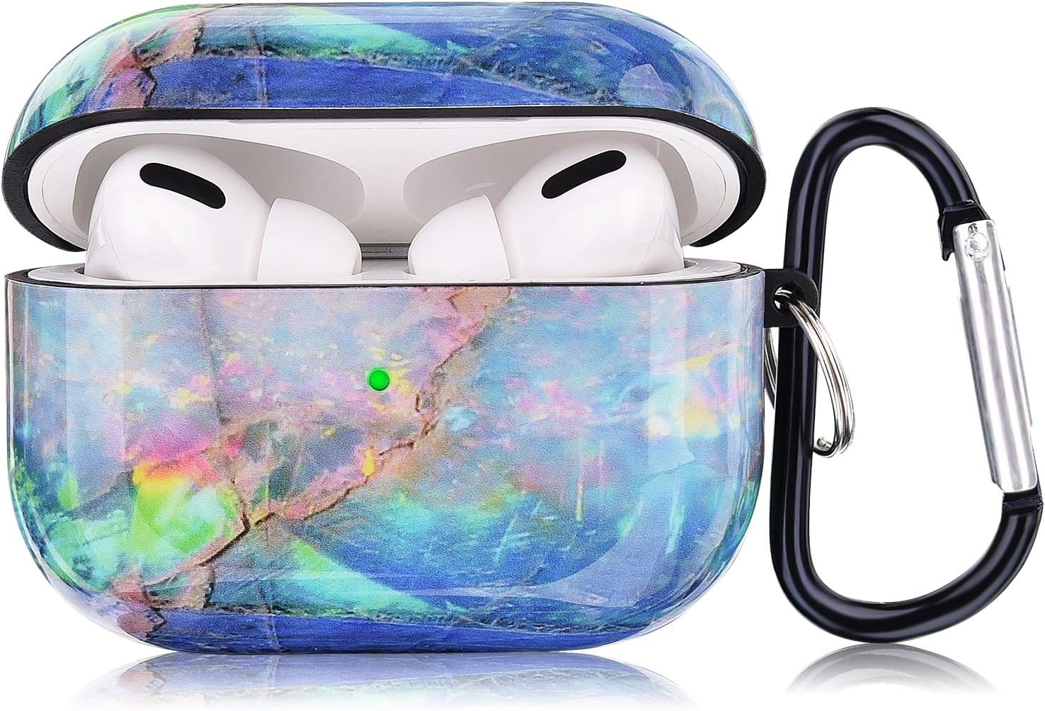 KOREDAAirPods Pro 2nd Generation/1st Generation Case (2023/2022/2019)- Cute Marble Design Airpods Pro 2 Case Protective Hard Cover for Girls Women Men with Keychain for Airpods Pro 2nd/1st Gen