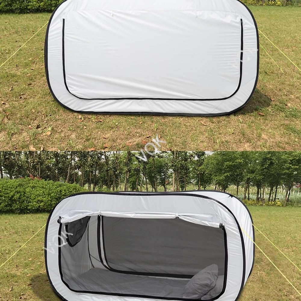 屋内と屋外のポップアップベッドテント、折りたたみ式ポータブル遮光プライバシーテントフレームカーテン、子供と大人用、花粉防止蚊帳、防災