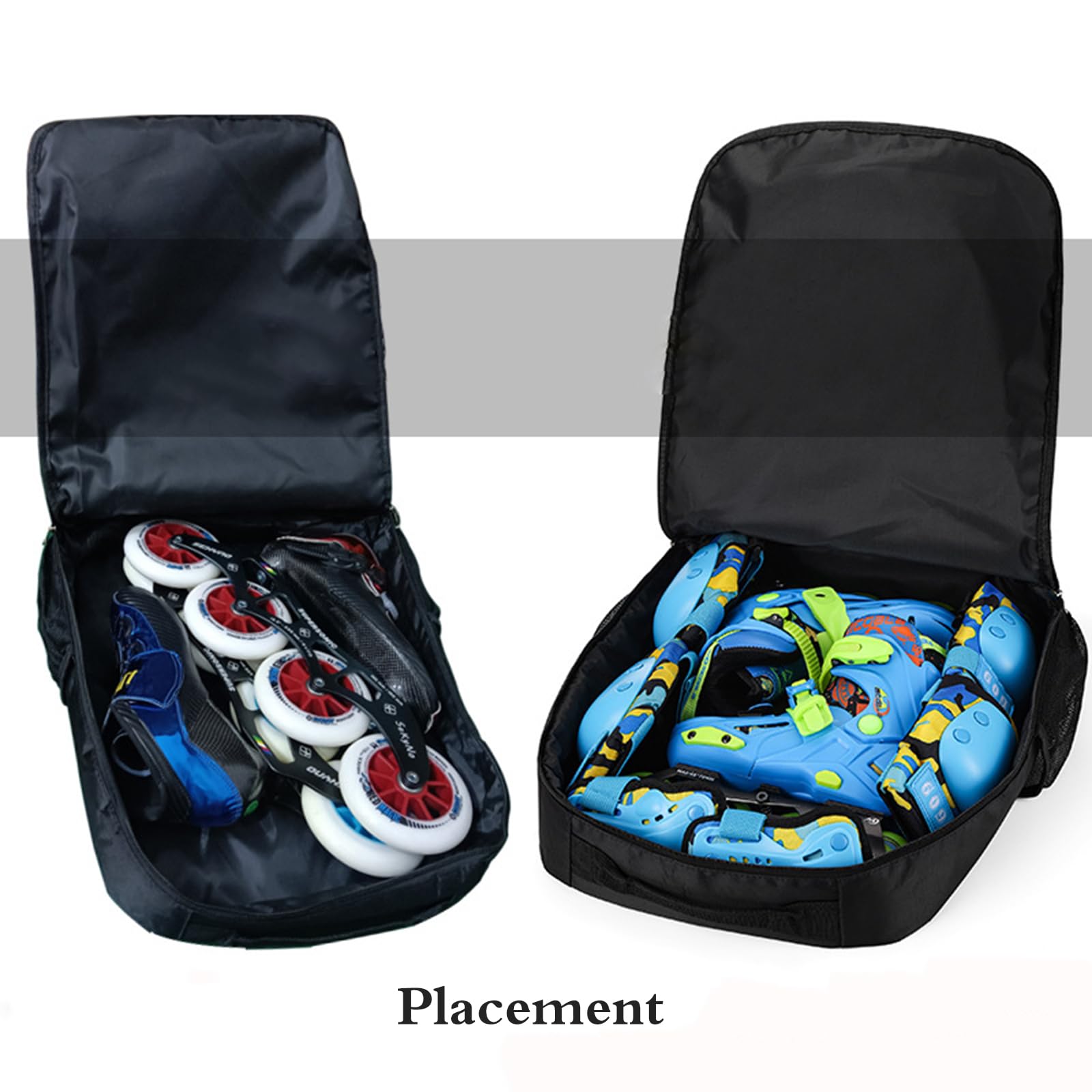 Mochila Patines Hielo Línea Ruedas Grandes Espacios Fácil Llevar Mujeres Hombres Niños