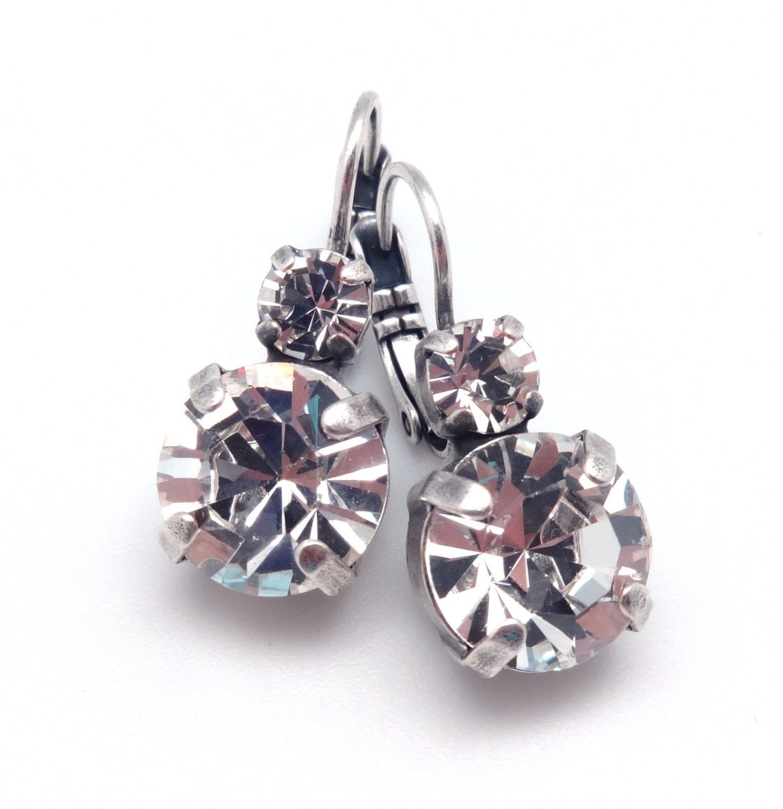Mariana001001 On a Clear Day Collection Clear Swarovski Crystal Silver Plated Earrings 1