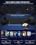 arVin Mobile Gaming Controller for iPhone 17/16/15 Series & Android (USB C), Phone Controller with Hall Effect Joysticks/Triggers for Xbox Game Pass, PlayStation, Steam Link, Cloud Gaming-Plug & Play