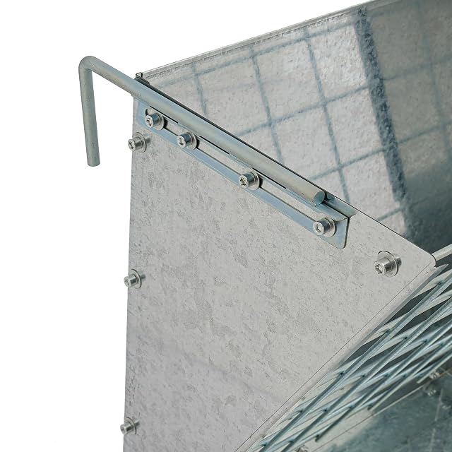 Foto 5 de 8 de Comedero para heno 56,61 x 33,27 x 59,94 cm 2 en 1 de acero inoxidable para cabras, caballos, ovejas, conejos