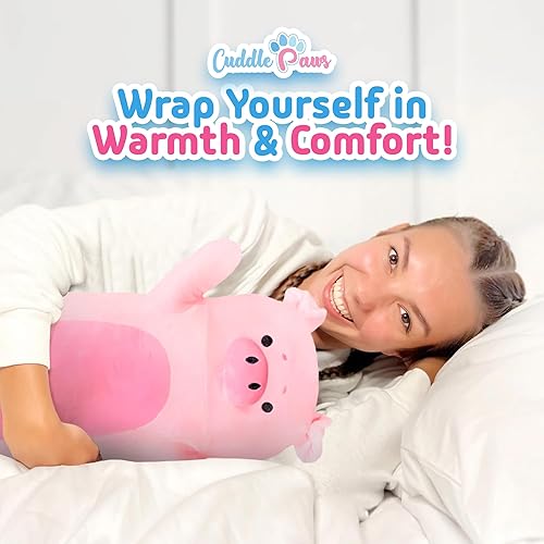 Miniatura 5 de Almohada de peluche grande de cerdo de 35 pulgadas, juguetes de cerdo, bonita almohada de cerdo gigante, regalo para novia, peluche grande y suave,