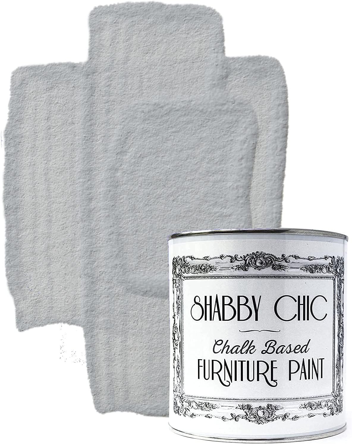 Shabby Chic Chalk Based Furniture Paint: Luxurious Chalk Finish Furniture and Craft Paint for Home Decor, DIY Projects, Wood Furniture - Interior Paints with Rustic Matte Finish - 8.5oz - Winter Grey