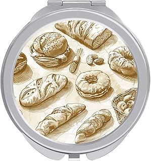 Baked Goods Pattern Travel Makeup Mirror 1x/2...