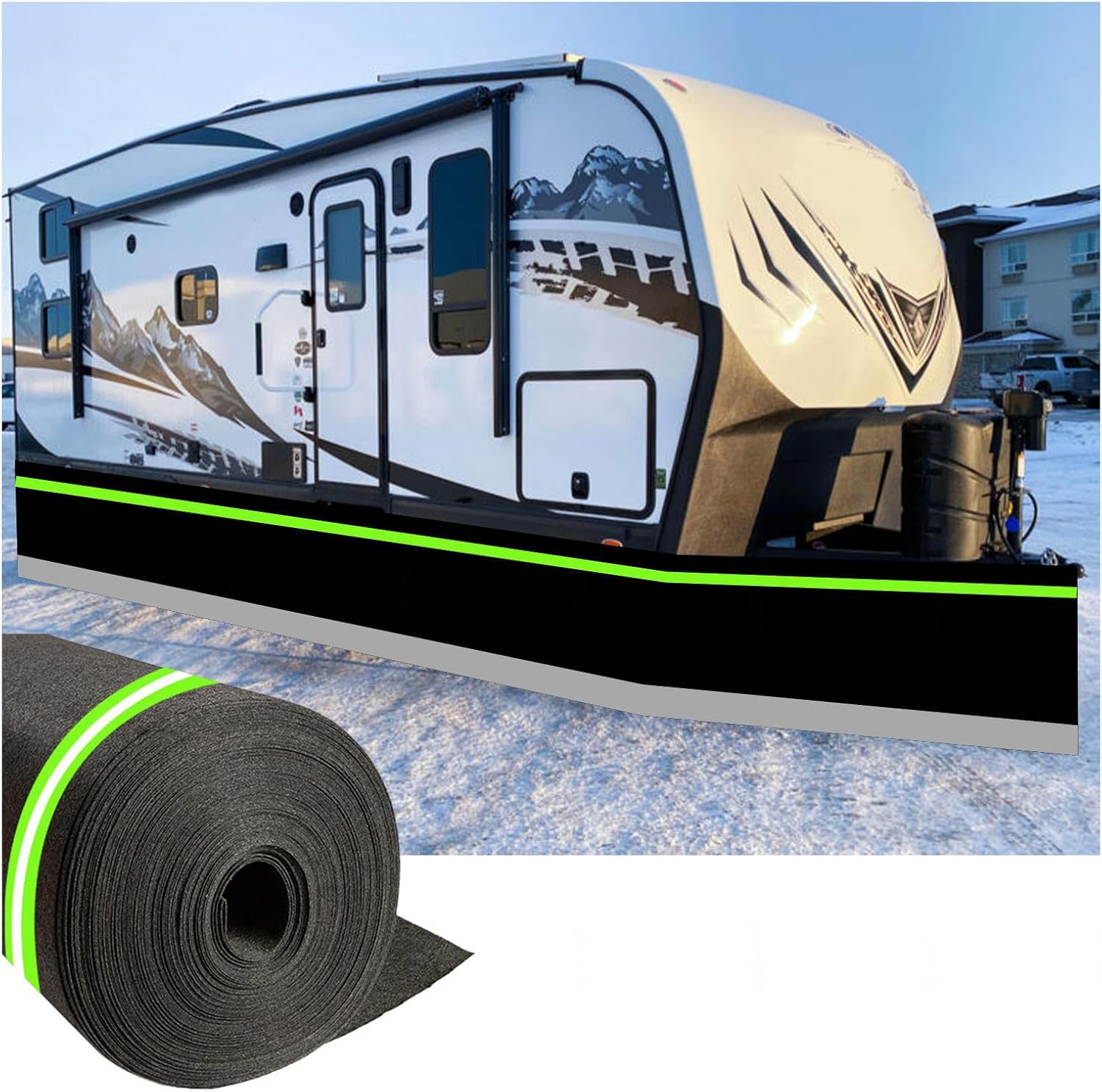 Easy Installation Rv Skirting for Travel Trailer 80cm Tall Rv Skirting for Winter Wind and Snow Proof Rv Fender Skirt