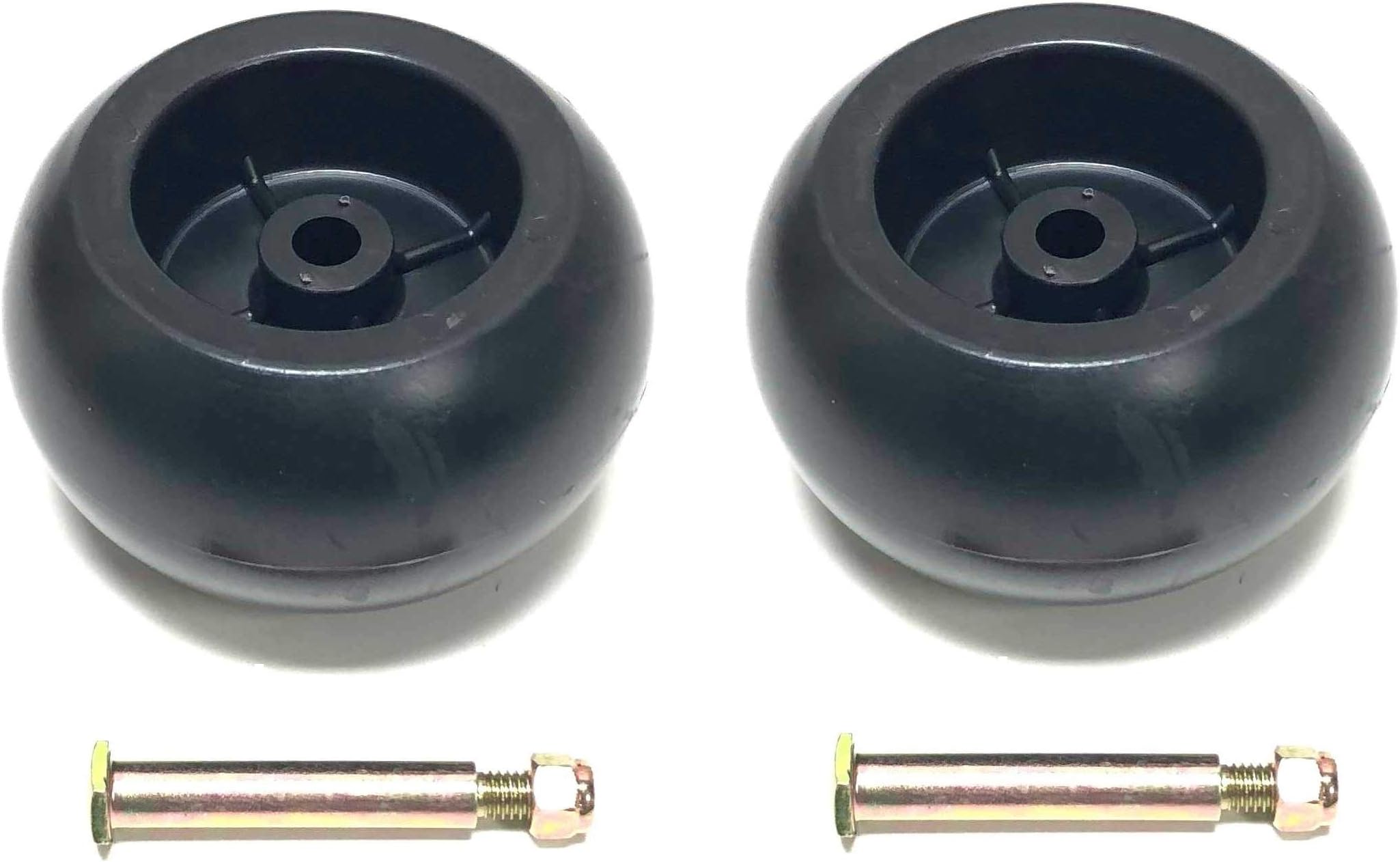 2 Deck Wheels + Shoulder Bolts, Lock Nuts For 133957 174873 532133957 532174873 Craftsman Poulan Husqvarna. MTD 734-03058, 753-04856. Murray 92683, 92265. John Deere M84690. Ariens 03471700, 03905600