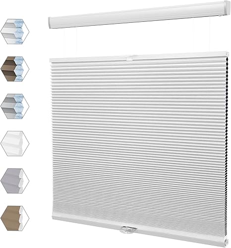 Moonice Persianas celulares opacas de arriba hacia arriba, persianas sin cordones para ventanas, persianas de panal para oscurecer la habitaciĂłn, Moonice Persianas celulares opacas de arriba hacia arriba, persianas sin cordones para ventanas, persianas de panal para oscurecer la habitaciĂłn,