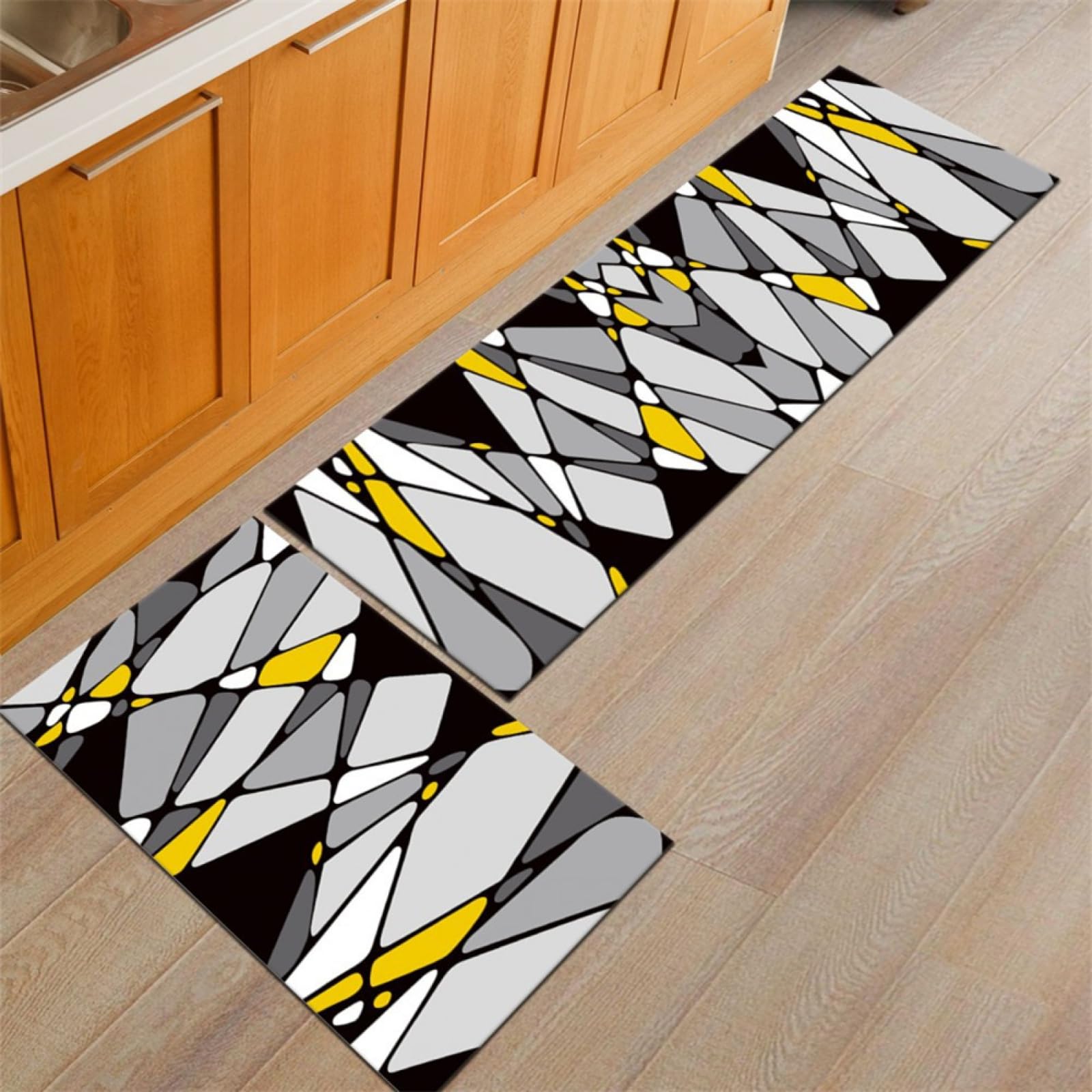Tapis de sol cuisine pour l'intérieur idéal salle à manger et couloir gris